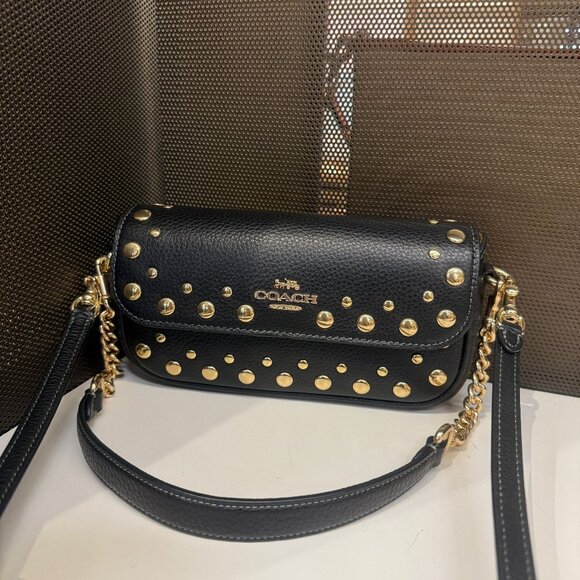 coach Hailey Flap Bag With Rivets can97 - Picture 1 of 7